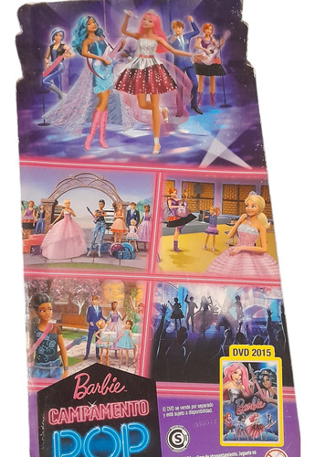 Muñeca Barbie 2014 Campamento Pop Teclado Más Disco Blue Ray