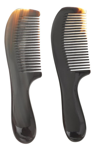 2pcs Black Flower Horn Comb Tool Combs Female Comb Portable