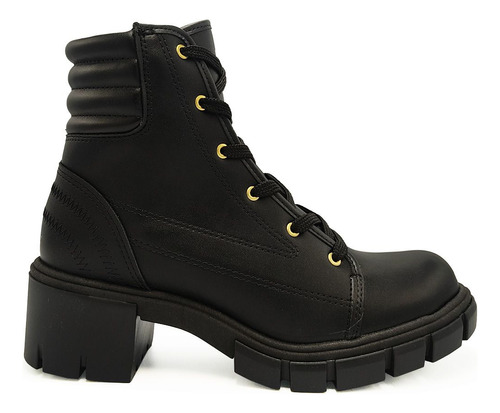 Coturno Moleca Bota Feminina Napa Preto 5338.107 Lançamento