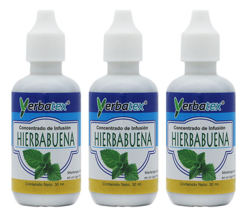 3 Té De Hierbabuena En Gotas 30ml