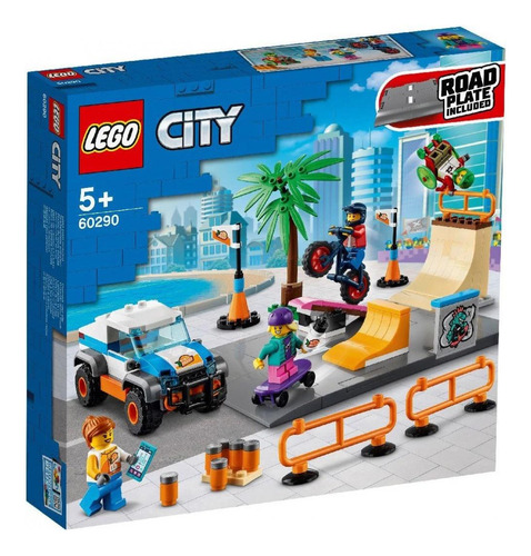 Lego City Parque De Skate Com Placa De Estrada 60290