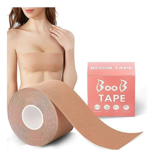 Cinta Adhesiva Elastica Levanta Busto Tipo Corpiño Tape 5mts