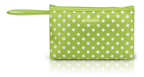 Necessaire Dots Com Alça De Mão G Verde Jacki Design