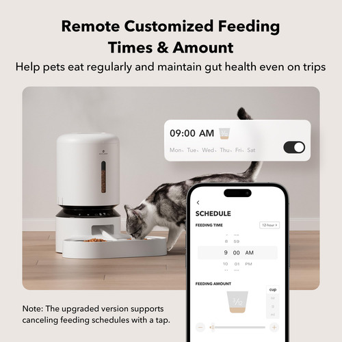 Alimentador Automático De Gatos Petlibre 5l Wifi Para 2 Ga