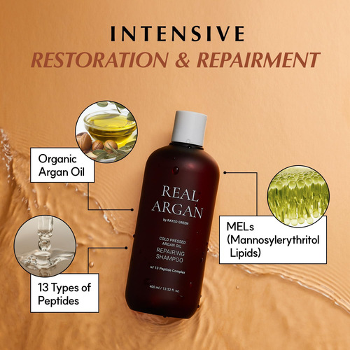 Champú Reparador De Argán Real Verde Clasificado ' Champú Fo