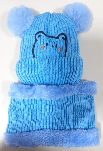 Set Gorro Y Cuello Para Invierno Para Niños 2 Años A 5 Años