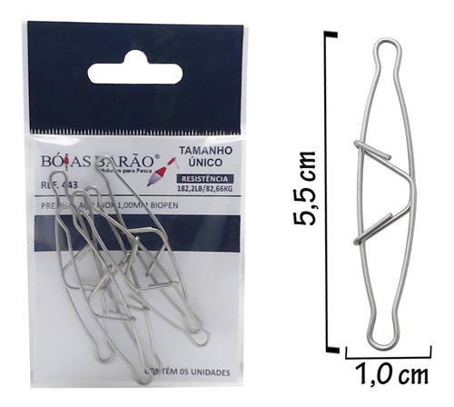 Biopen Tu Boias Barao Clip 182,2 libras y 82,66 kg C/0,5 pulgadas