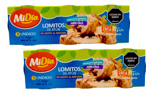 Atun Lomitos En Aceite Tripack Mi Dia 80grs X2pack