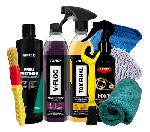 Kit Limpa Motos Vfloc Blend Foxy Vonixx Razux | MercadoLivre