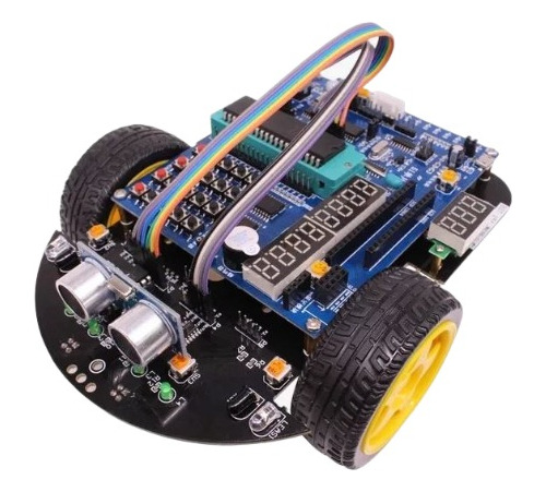 Kit Robot Seguidor Linea Detector Obstaculo Microcontrolador