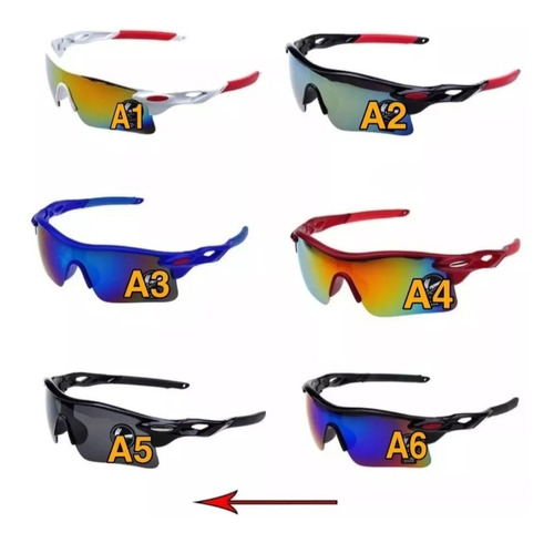 5 Lentes Deporte Extremo Irrompible Ciclismo Moto Paintball