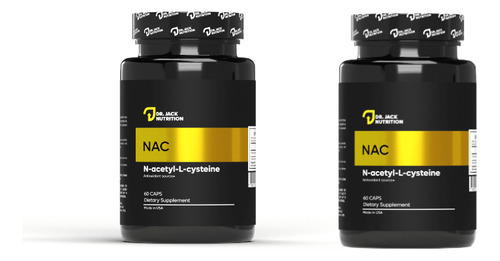 Pack X2 N Acetilcisteina 600mg - Antioxidante 60 Cápsulas | Dr Jack Nutrition