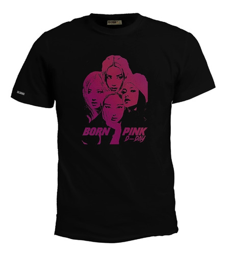 Camiseta Born Pink Color Rosado Rostros  Bandas K-pop Bto