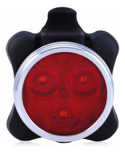 Luz Bicicleta Led Recargable Aluminio Roja