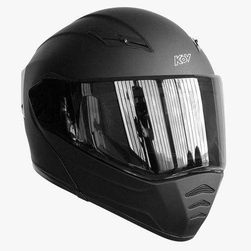 Casco Moto Kov Nebula Abatible Con Gafas Dot Color Negro mate Tamaño del casco M