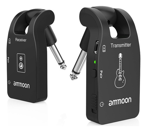 R Sistema Inalámbrico De Guitarra Ammoon 2.4 G Recargable 6