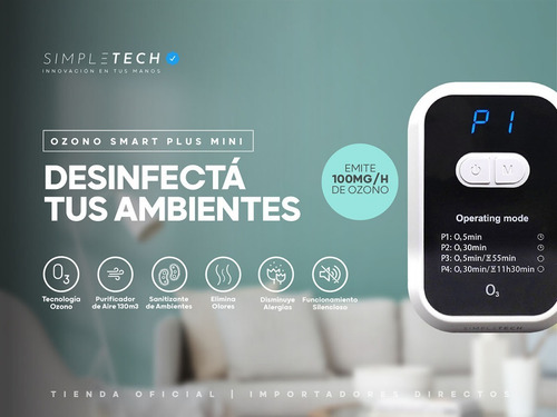 Imagen 2 de 7 de Ozonizador Purificador Sanitizante Portatil Recargable Usb