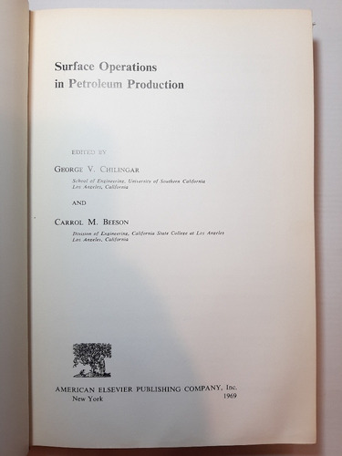 Antiguo Libro Operaciones Superficie Petróleo Ingles Ro 878