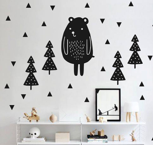 Vinilos Decorativos Infantiles Osos Osito Nordico Grande Oso