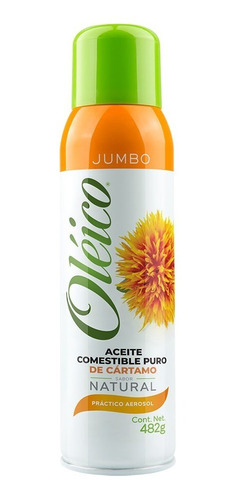 Aceite Oléico Puro De Cártamo En Aerosol Jumbo 482 G