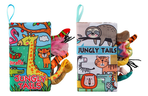 Juego De Libros De Tela Con Forma De Jirafa Y Mapache Para