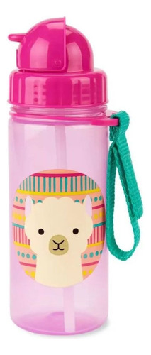 Copo Squeeze Skip Hop Com Canudo Zoo Ilhama Cor Rosa Lhama