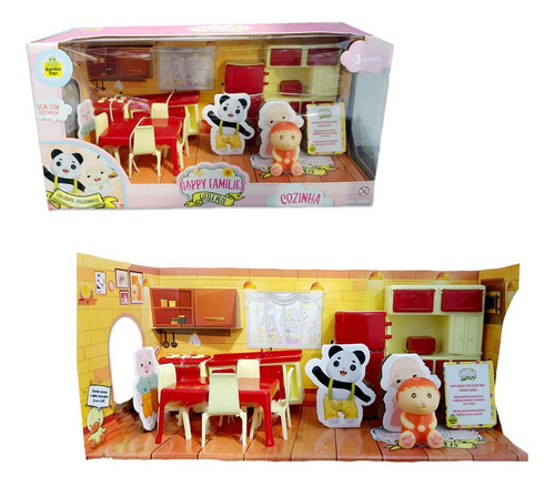 Ursinho Happy Families Brinquedo Cozinha Little Pets