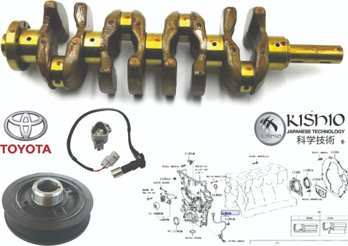 Cigueñal Std Nuevo Polea Y Sensor Toyota Hiace 2.7 04-19