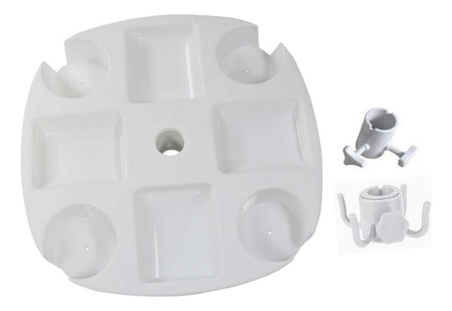 Bandeja De Mesa Con Sombrilla De Playa Con 4 Portavasos Para