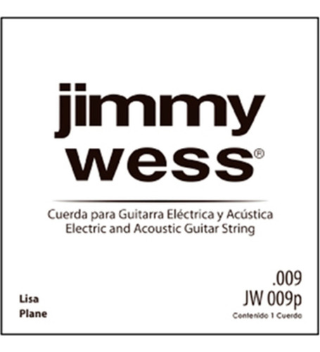 12 Cuerdas Jimmy Wess 1a Acústica Ó Eléctrica .009 Jw-009p