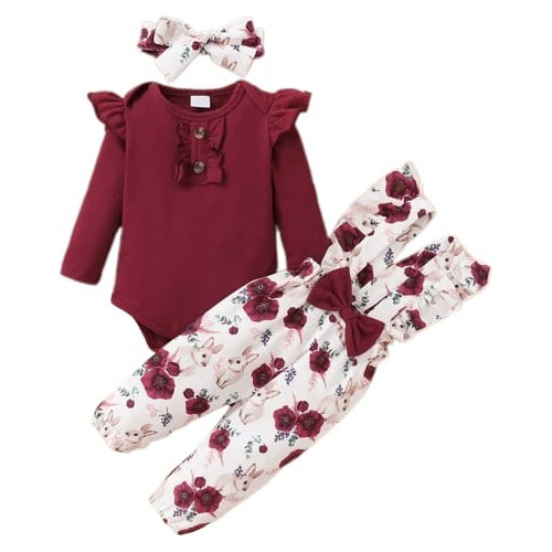 Hermoso Romper Floral Para Bebés Importado