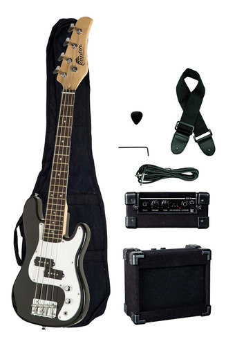 Raptor Eb38-bk Kid 's Bass Negro