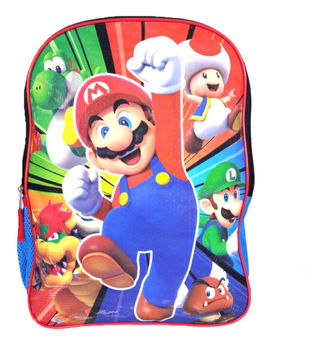 Mochila Escolar Super Mario Bross Nintendo