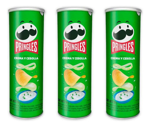 Papas Pringles Cebolla 124gr X 3 Unid