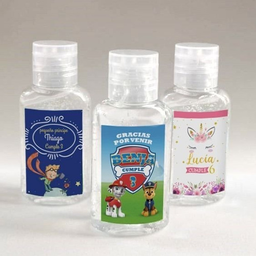 35 Alcohol En Gel Souvenirs Personalizados Infantiles Cumple