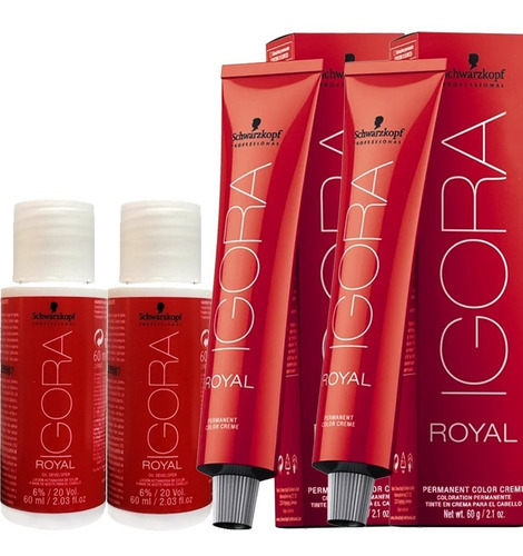  Igora Royal Kit Duo Coloração 60g 6.00 Lou Esc Natural Extra Tom 6.00 Louro escuro natural extra