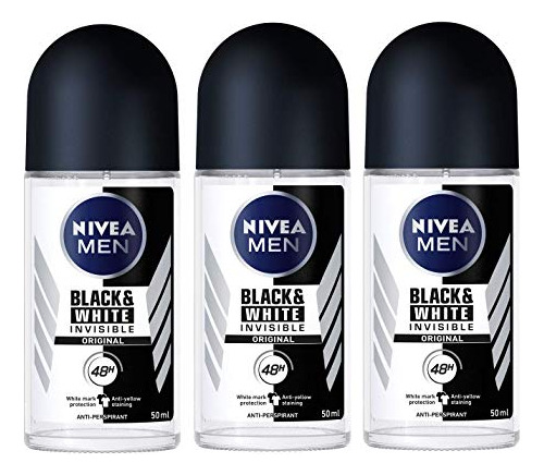 Nivea For Men Desodorante Roll On 1.69 Oz (invisible B-w Pow