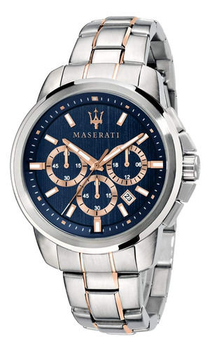 Reloj Analógico Maserati R8873 De Cuarzo Para Hombre Oro Ros