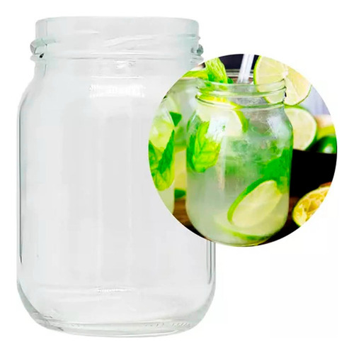 Kit 10 Copos Pote Vidro 250ml Drink Bar Caipirinha Com Tampa