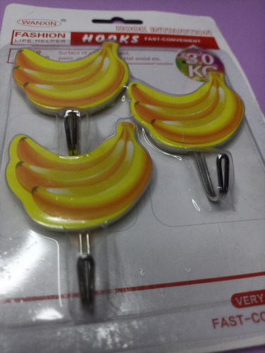 Ganchos De Pared Autoadhesivos De Gato Y Fruta - 8 Pcs