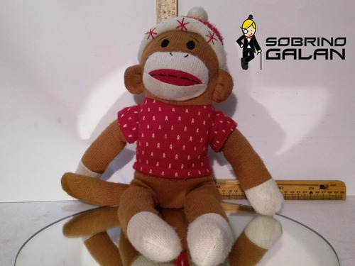 Peluche Sock Monkey Winter Holiday 12 Pulgadas