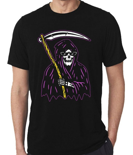 Playera Camiseta Esqueleto Cool Calaca Reaper Con Lentes Unx