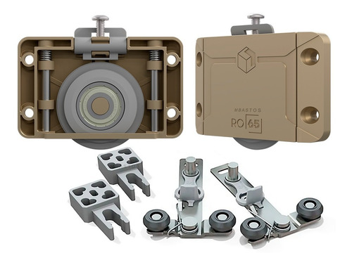 Kit Roldanas Porta Correr Ro654025 Prime Champagne Rometal