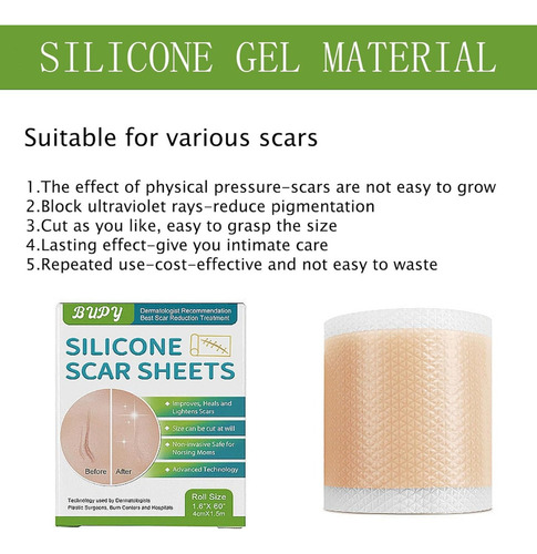 Fita Adesiva De Silicone Para Cicatrizes, Adesivos Para Eli