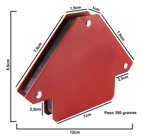 Kit Capacete De Solda Com 3 Esquadros Magnéticos 12kg Snel