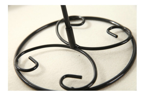 Imagen 7 de 10 de Exhibidor Simple Metalico 2 Nivel Joya Collar Llavero 41cm