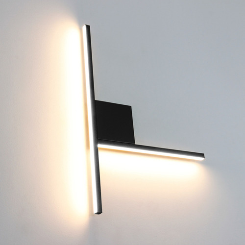 Lámpara decorativa negra Luminalux Alx0048, minimalista, para sala de estar, color negro, LED 4000 K