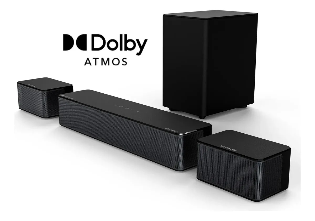 Soundbar Home Theater Tv Ultimea Poseidon D60 5.1 Dolbyatmos Preto 127/220v 40hz - 18khz