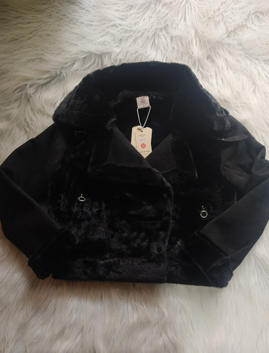 Campera Gamulán Premium Corderito Mujer Hebillas S A 3xl