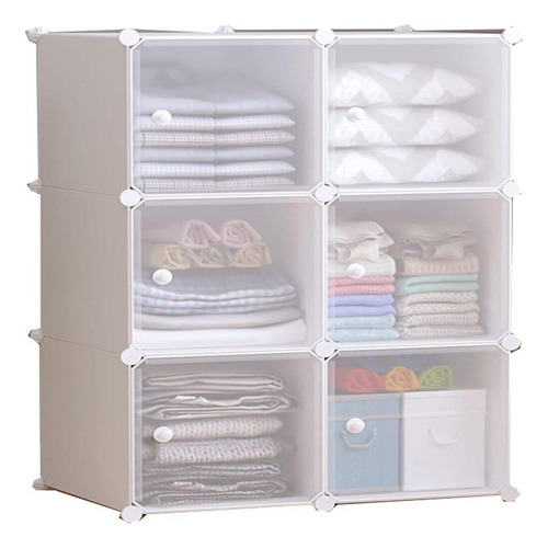 Guarda Roupa 6 Portas Armário Modular Organizador Brinquedos